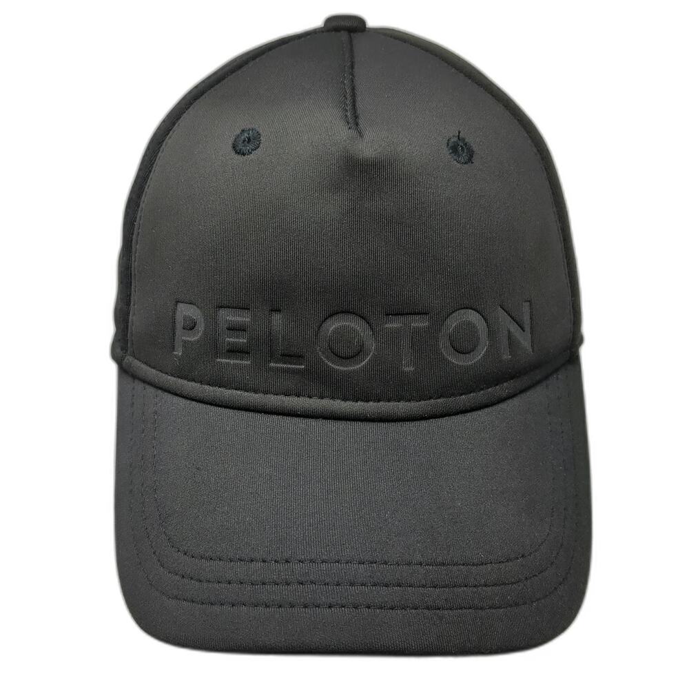 Peloton 5 Panel Black Red One Size Performance Logo Adjustable Slideback Hat